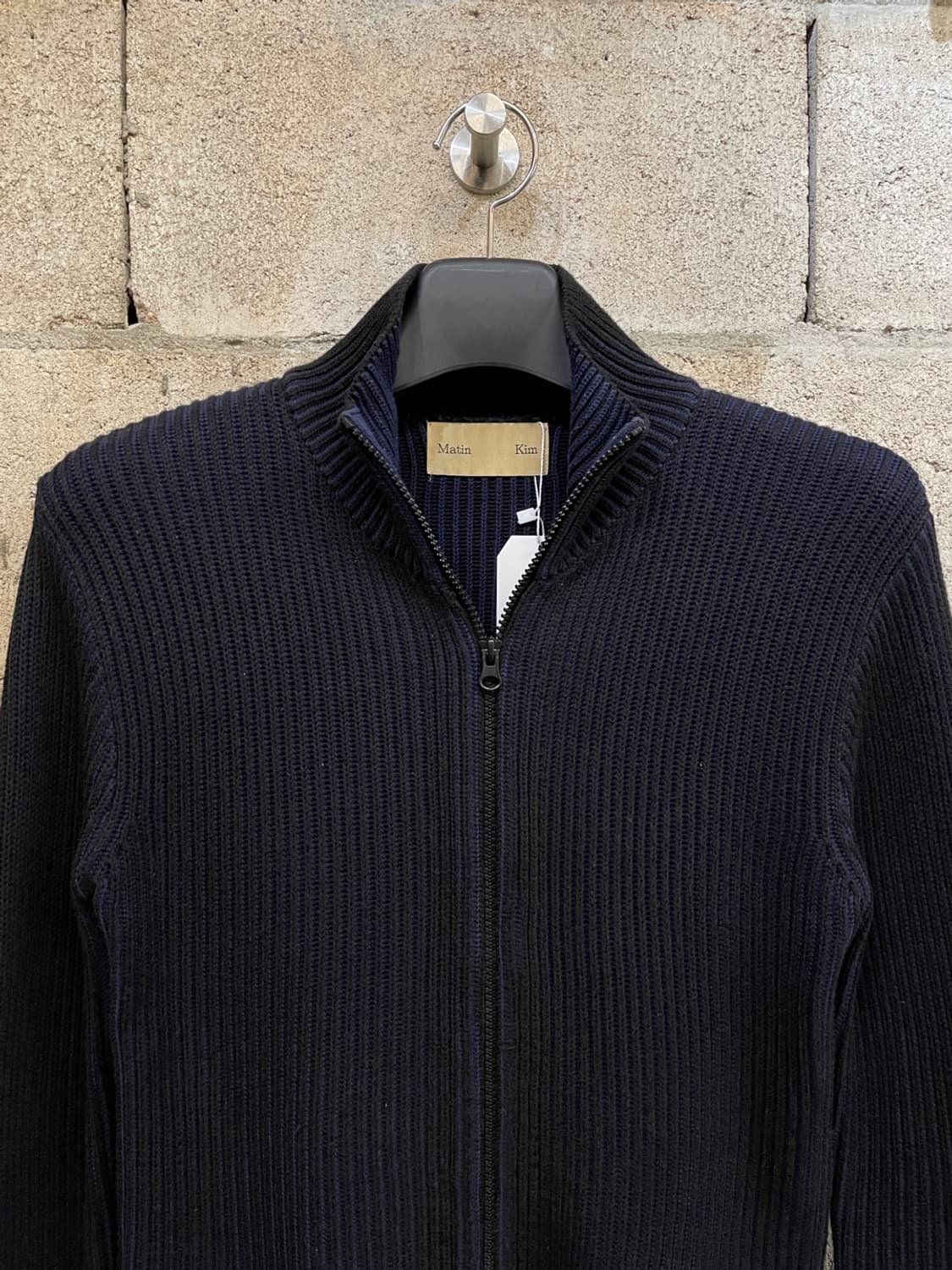 마뗑킴 하이넥 골지 니트집업 가디건  상품이미지2