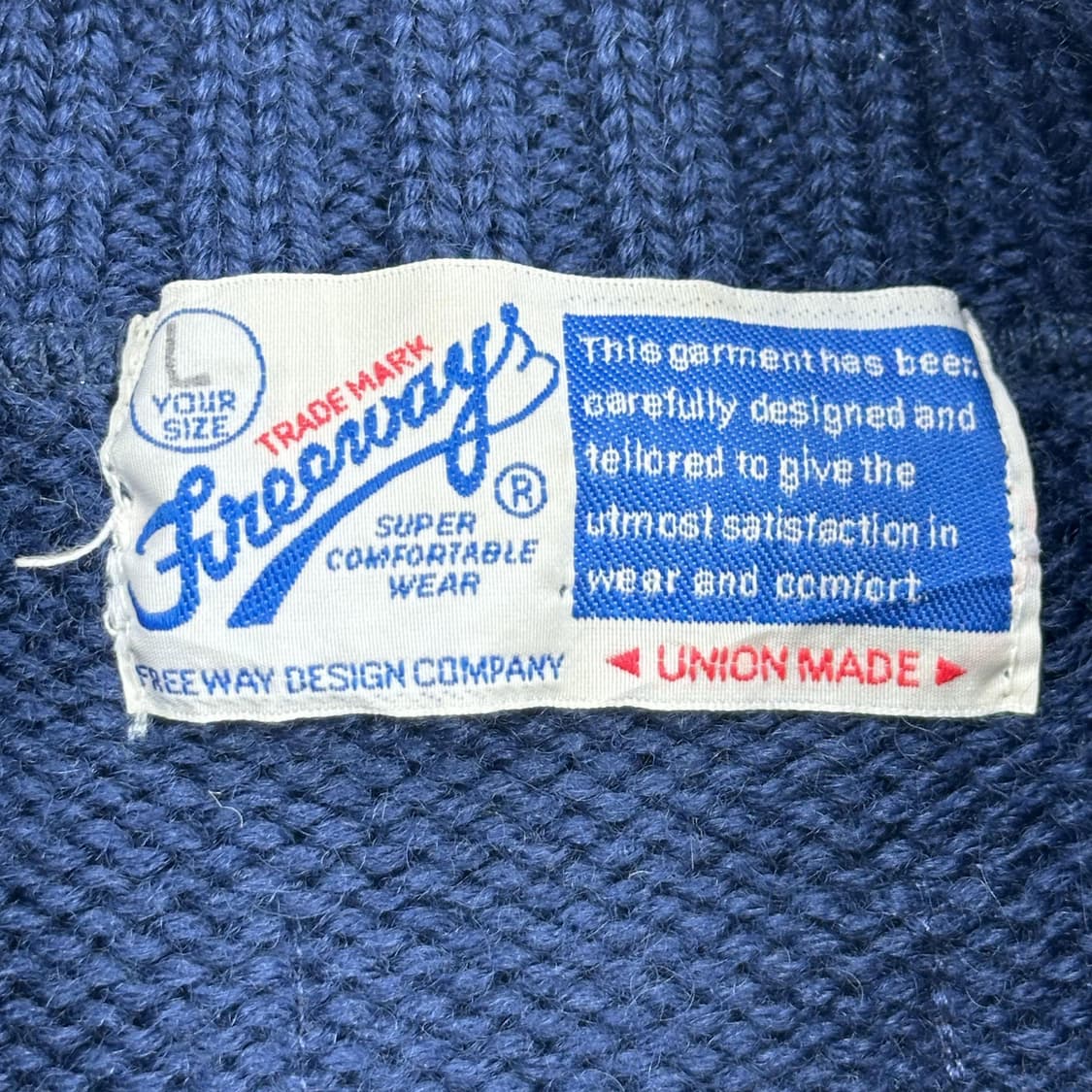 VTG 빈티지 재팬 네이비 케이블 울 니트 (L) 상품이미지6