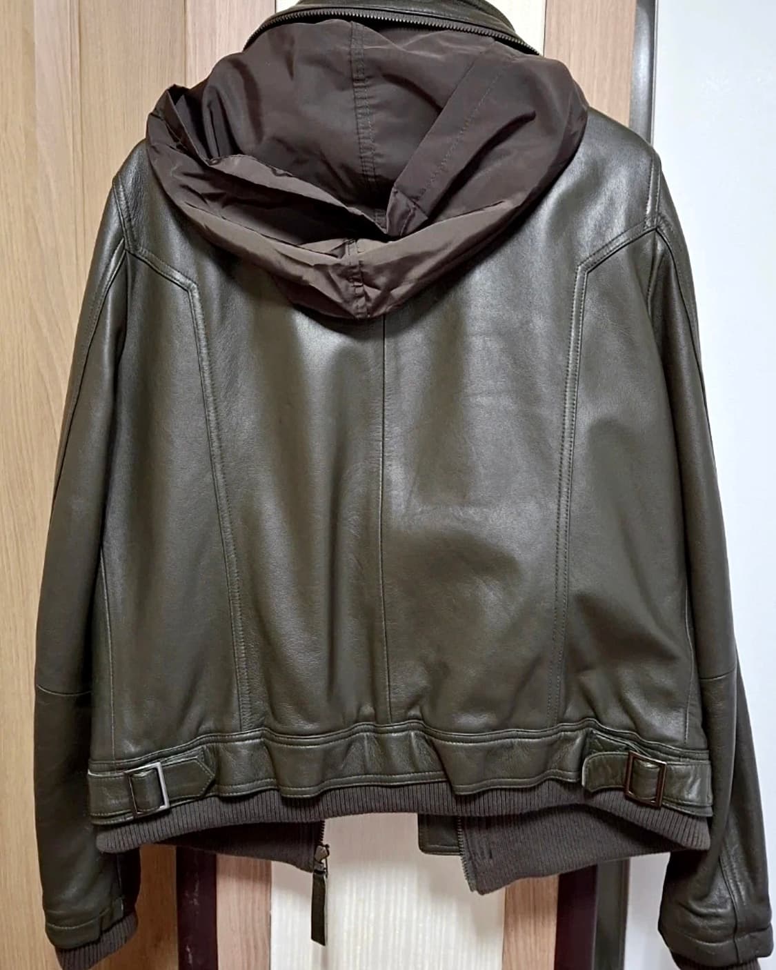 이탈리안 램스킨 보노타입 하이넥 레더자켓 상품이미지3