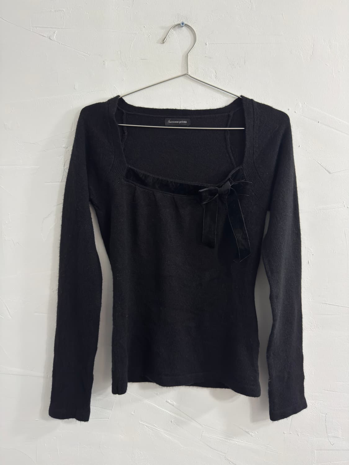 la scene privee ribbon detail slim knit 상품이미지1