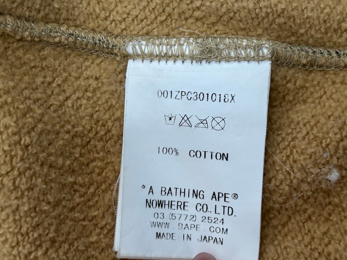 베이프 퍼스트카모 샤크 황계 후드집업 XL 상품이미지6