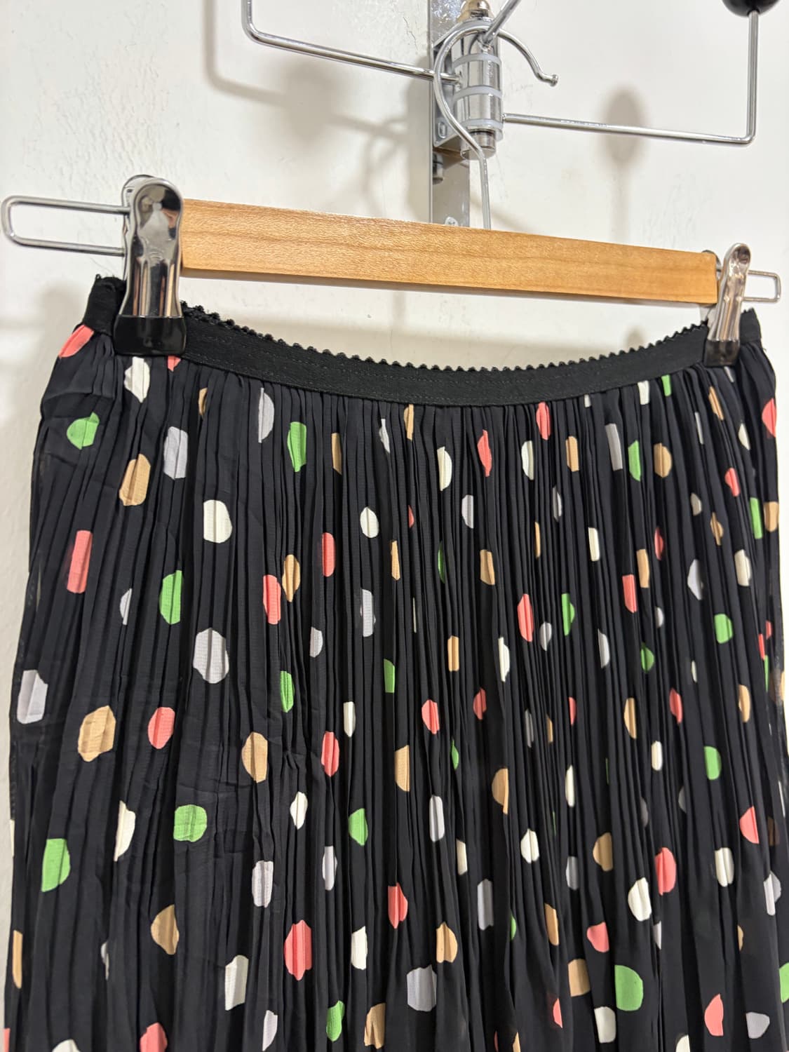 도트 플리츠 레이스 스커트 상품이미지2