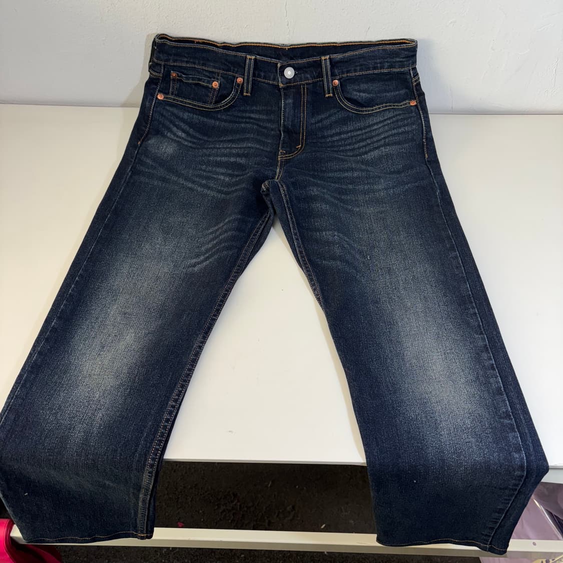 우먼L 리바이스502 진청워시드 레귤러핏 데님팬츠 상품이미지4