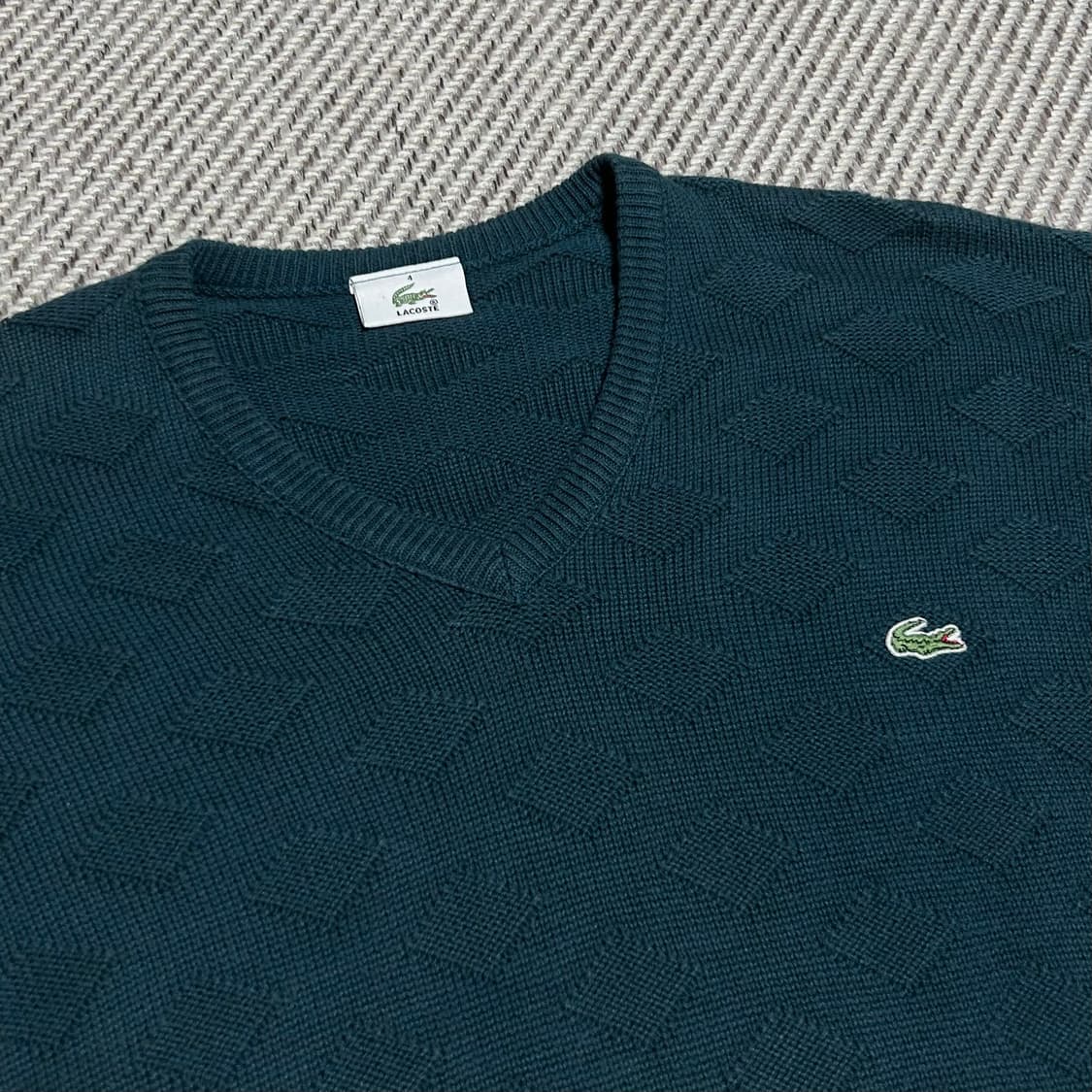 [M] Lacoste 라코스테 패턴 브이넥 니트 상품이미지2