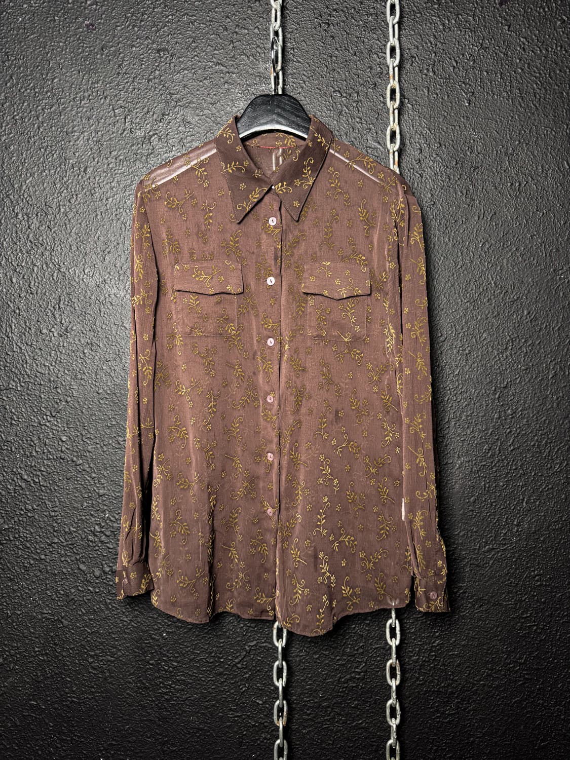 Sheer Floral Embroidery Shirt 상품이미지5