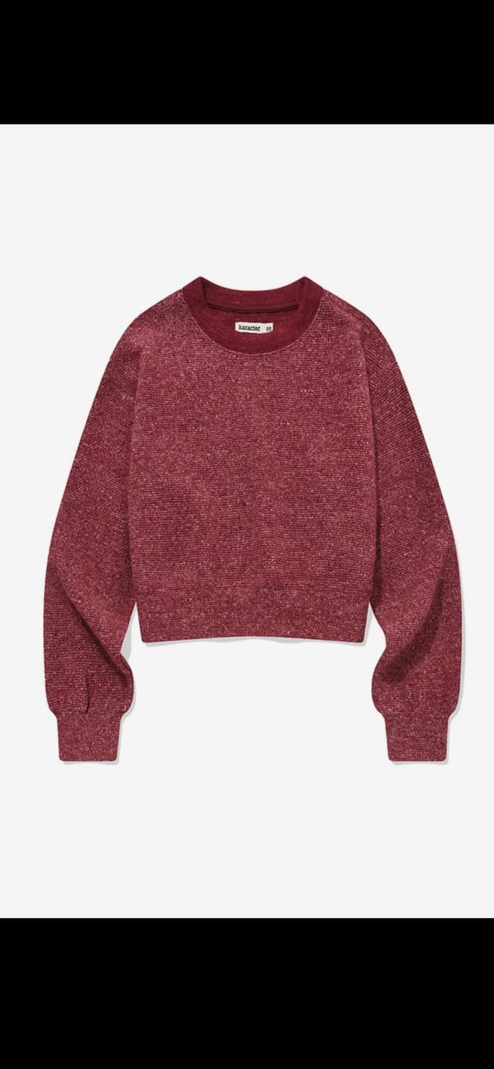 카락터 Intarsia wool blended knit / Red 상품이미지1
