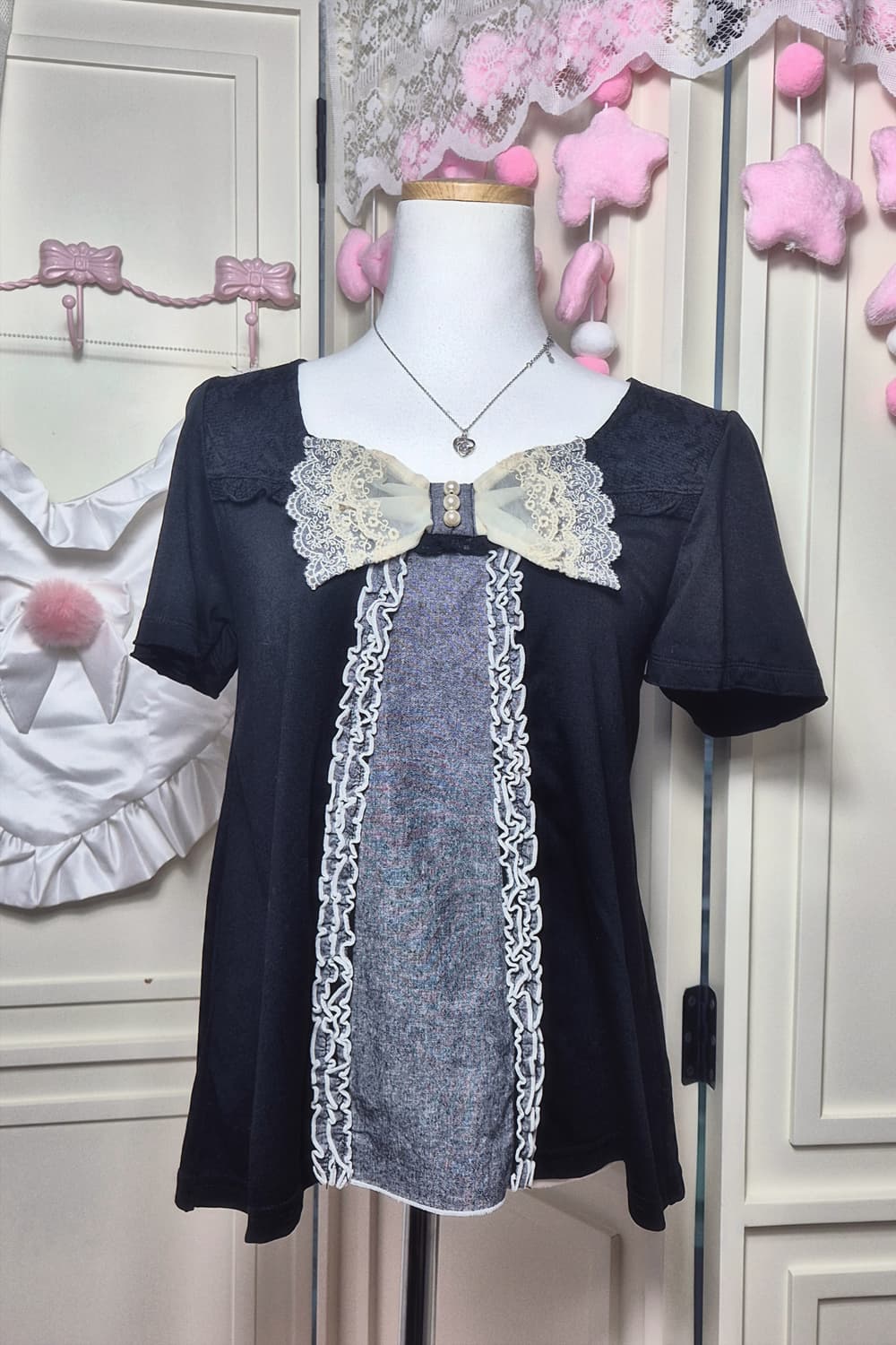 axes femme리본 블라우스 3set 봄 세트 가디건 큐롯 공겜여주 상품이미지4