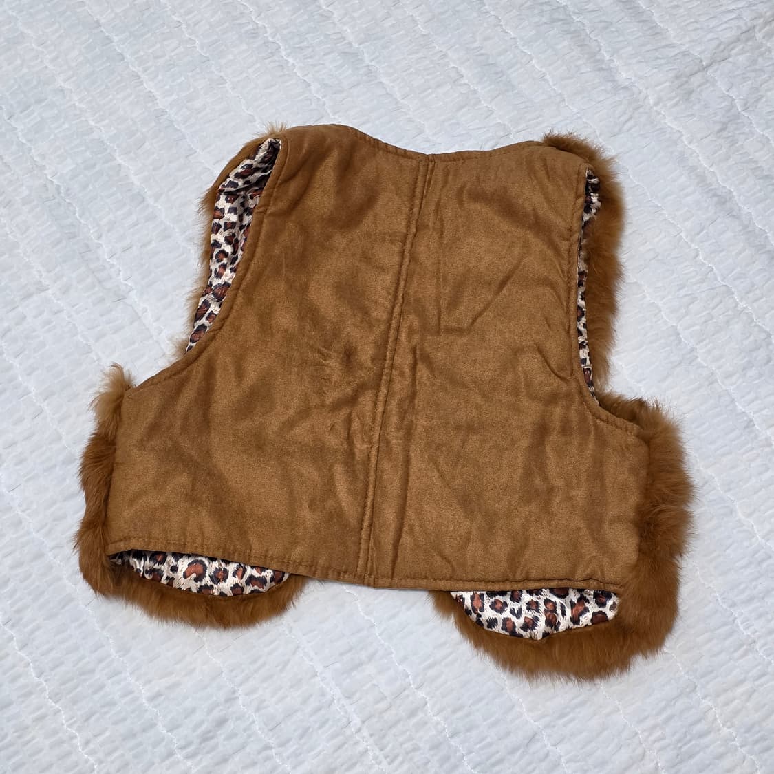 보헤미안 브라운 퍼 베스트 상품이미지2