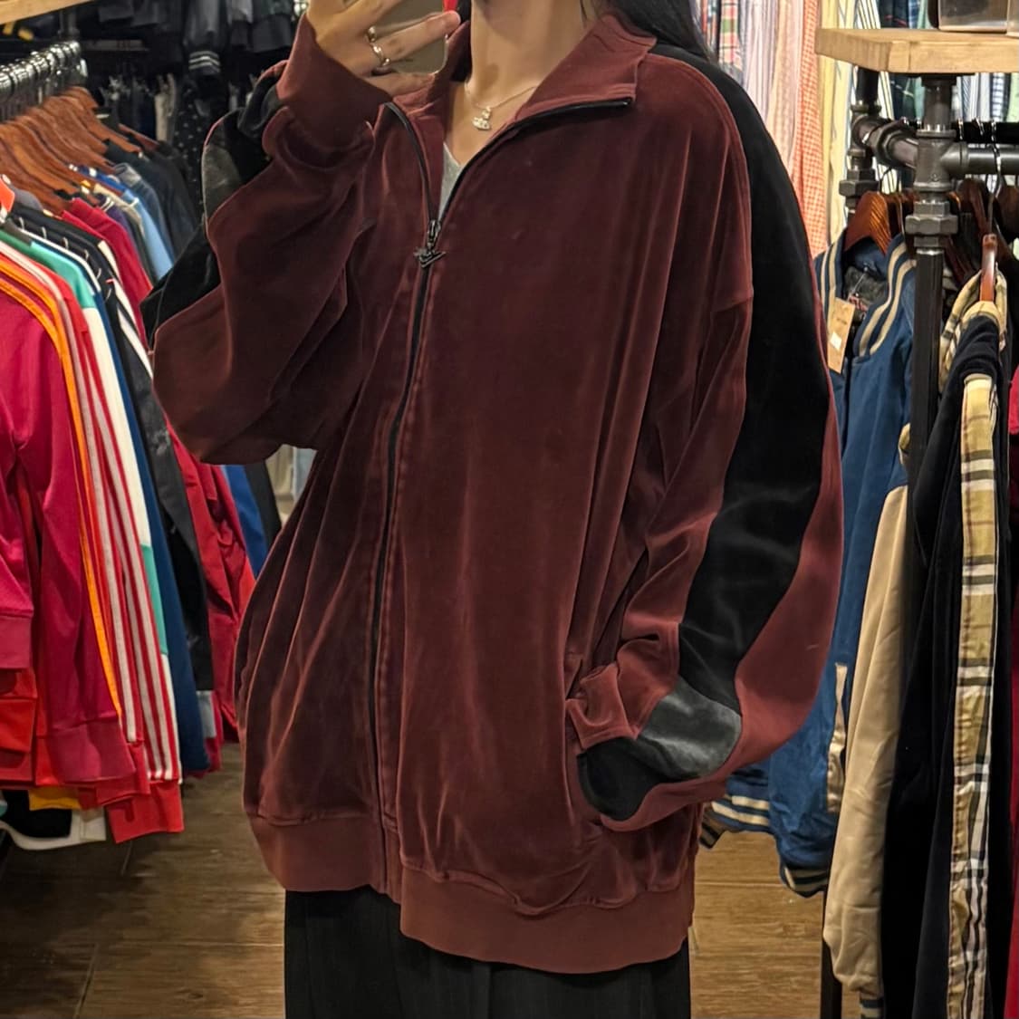 [HI] VTG 벨벳져지 버건디 상품이미지4