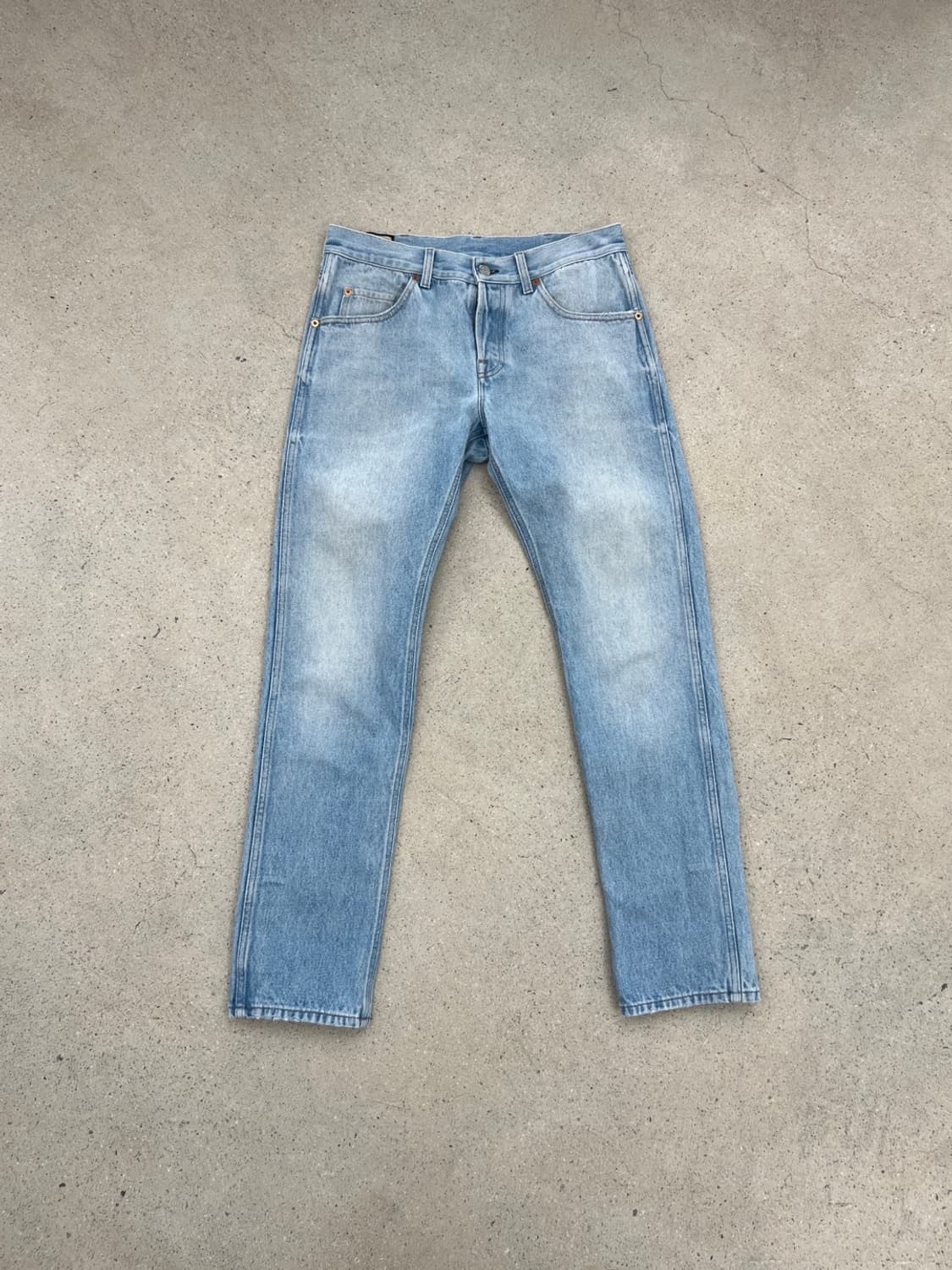 구찌 웹 스트라이프 테이퍼드 데님 팬츠 상품이미지4