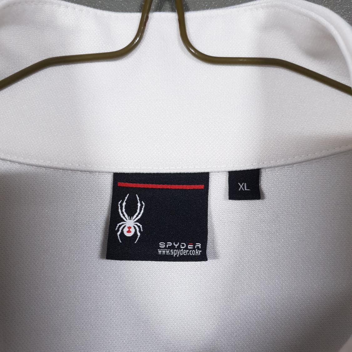 XL (105) 스파이더 트레이닝 트랙탑 져지 집업 자켓 화이트 상품이미지3