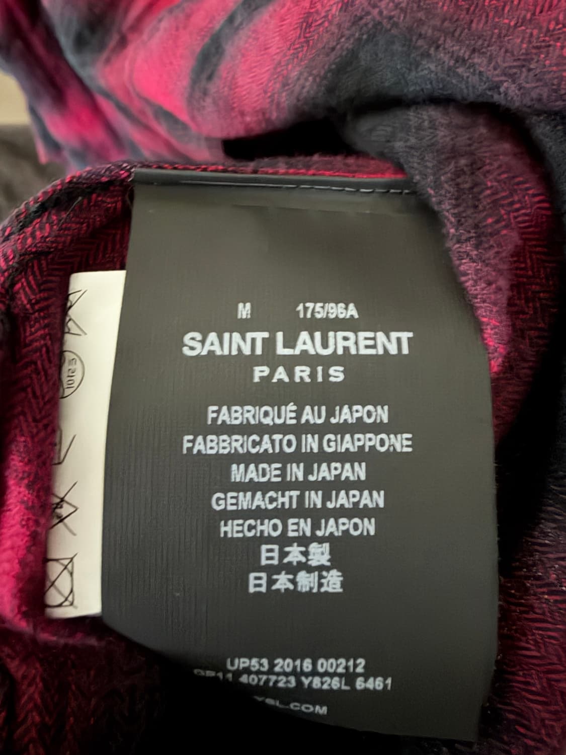 생로랑 플란넬셔츠 M 상품이미지3