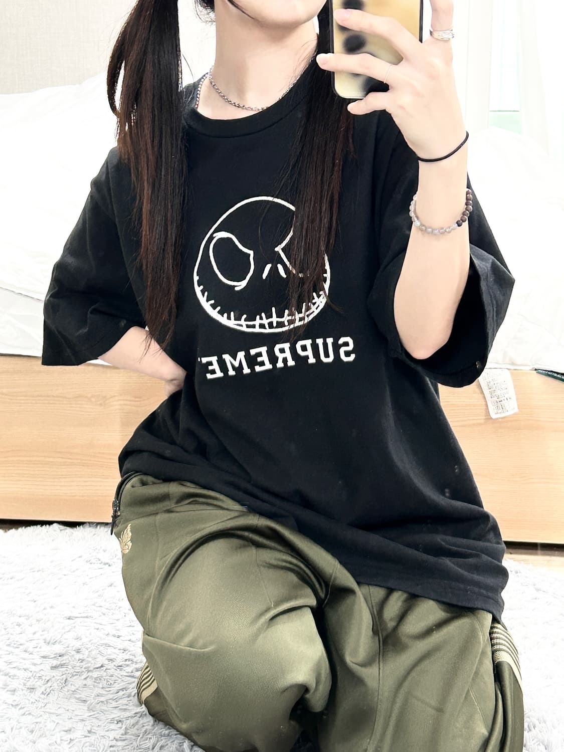 슈프림 스켈레톤 블랙 반팔 상품이미지2