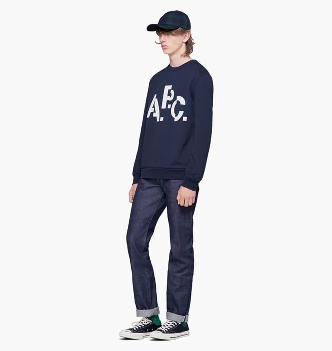 아페쎄 A.P.C. Decal 빅로고 맨투맨 네이비 L 상품이미지2
