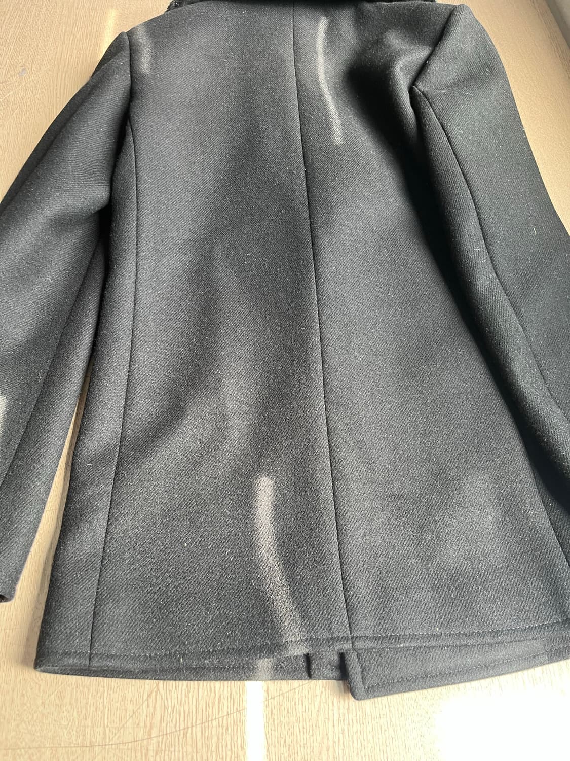 46 생로랑 뉴트리아 리얼 퍼 카라 피코트 자켓 상품이미지7