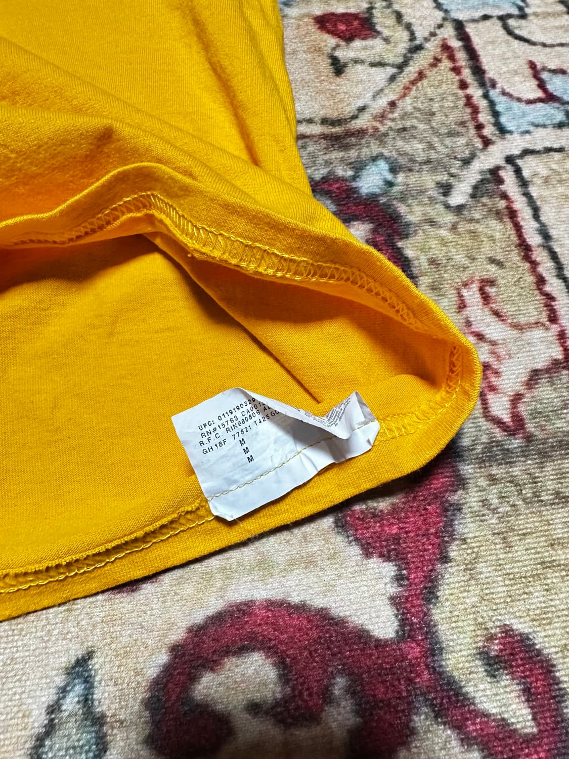 챔피온 옐로우 반팔 티셔츠 M 상품이미지4