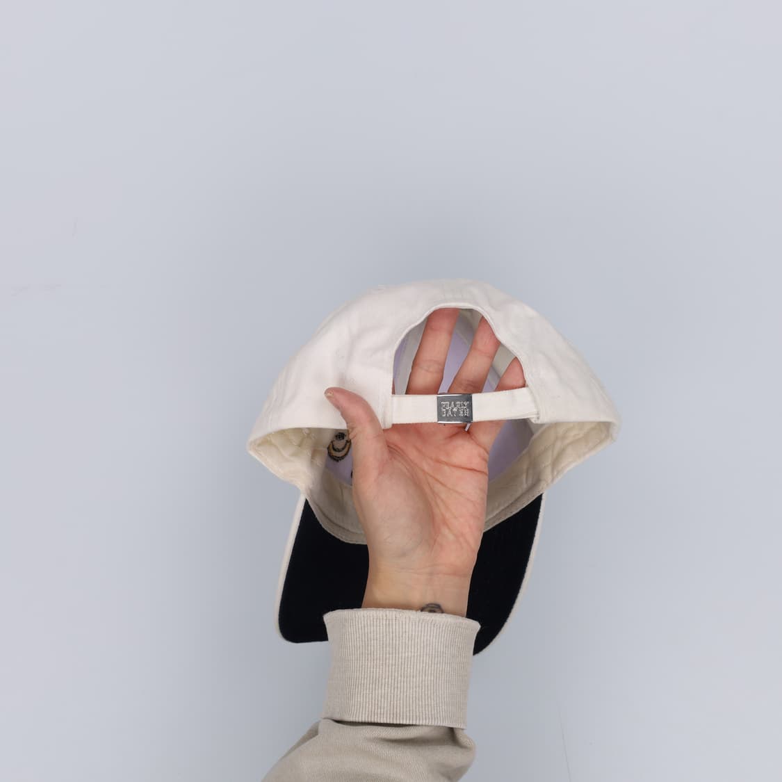 [F] 스마일로고 화이트 볼캡 모자 0116H2 상품이미지2