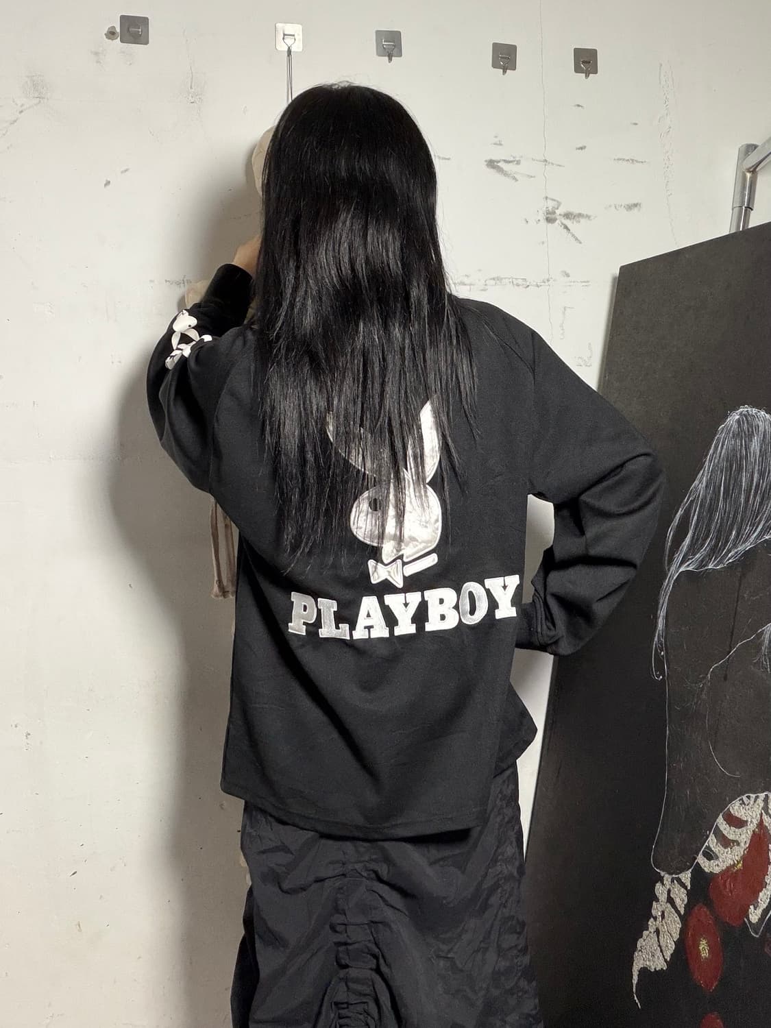 JPN 플레이보이 빅로고 오버핏 져지 상품이미지1