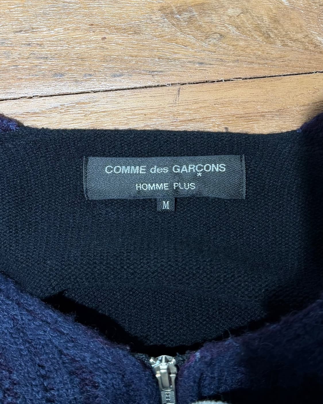 꼼데가르송 옴므 플러스 네이비 그라데이션 니트 집업  상품이미지7