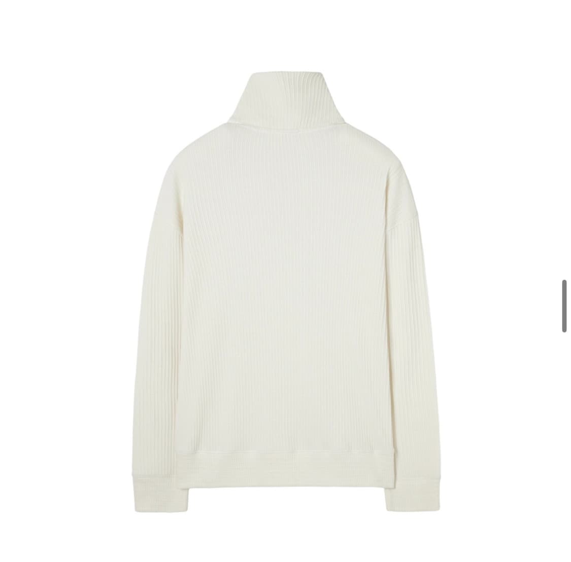 인사일런스 볼드 리브 하프 집업  니트CREAM 상품이미지2