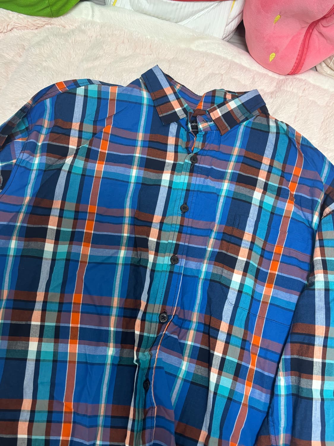 디네댓 기리보이 셔츠 체크 플란넬 상품이미지2