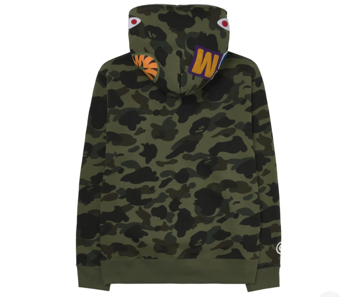 베이프 카모 샤크 풀 후드집업 그린 녹계 상품이미지3