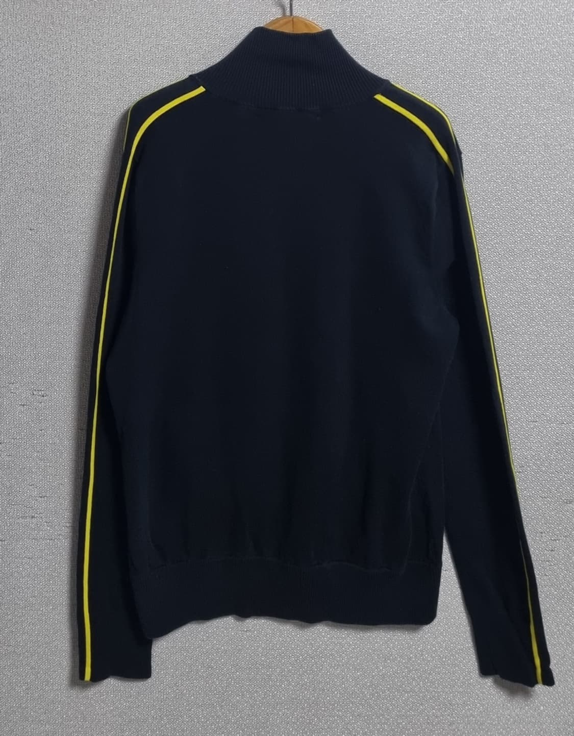 실측 S (55) 폴로 블랙 코튼 니트 집업 상품이미지3