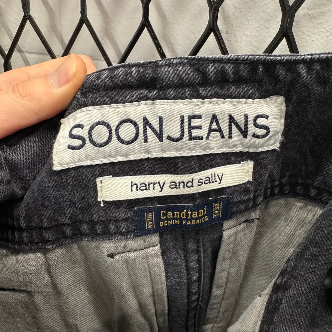 순진 칸디아니 데님 팬츠 전면 롱 벨트 포인트 흑청 상품이미지7