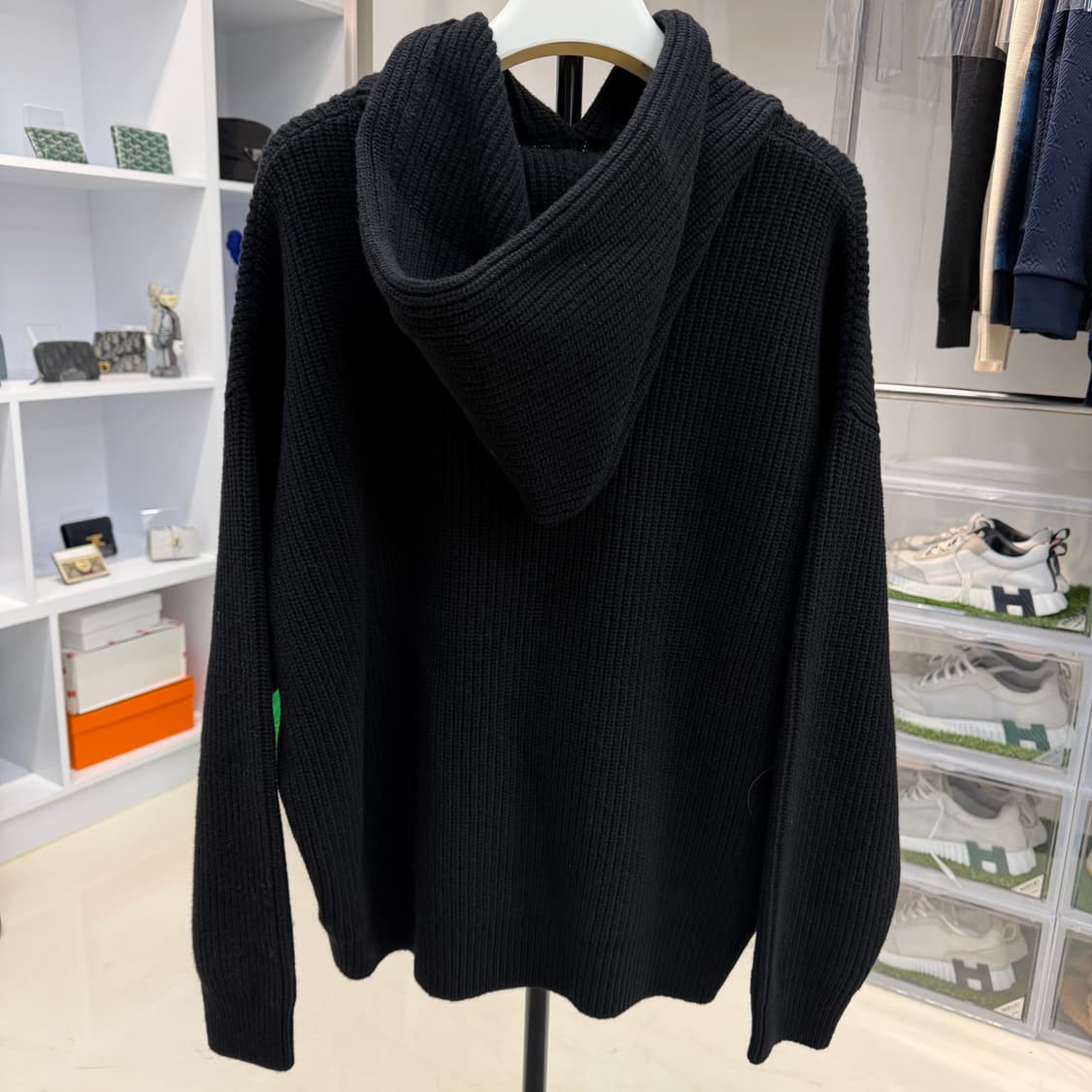 셀린느 리브드 울 로고 니트 후드 상품이미지2