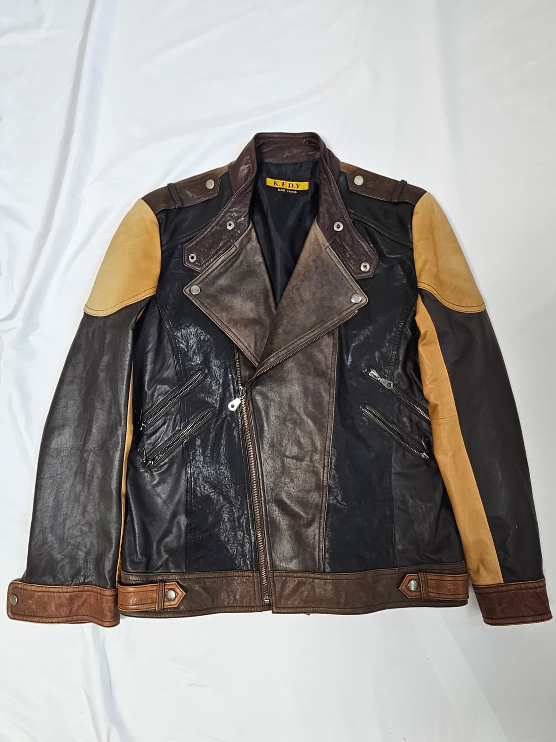 KEDY 리얼레더 램스킨 양가죽 레더자켓 가죽자켓 바이커 빈티지 100 상품이미지2