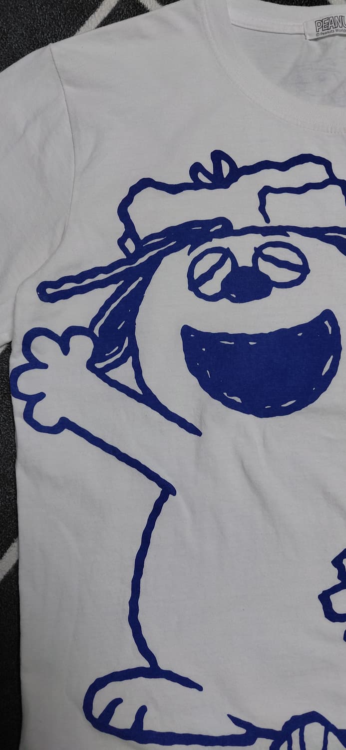 [정품] 스누피&올라프 빅 프린트 화이트 티셔츠 (L사이즈) 상품이미지2