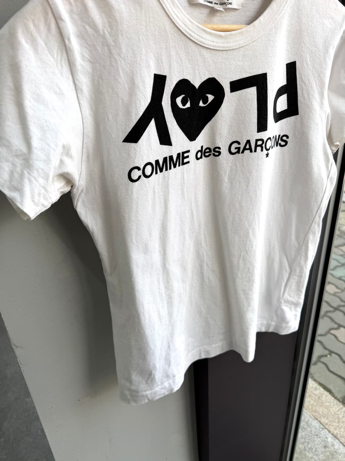 L/ 꼼데가르송 리버스 로고 라운드 반팔 상품이미지4