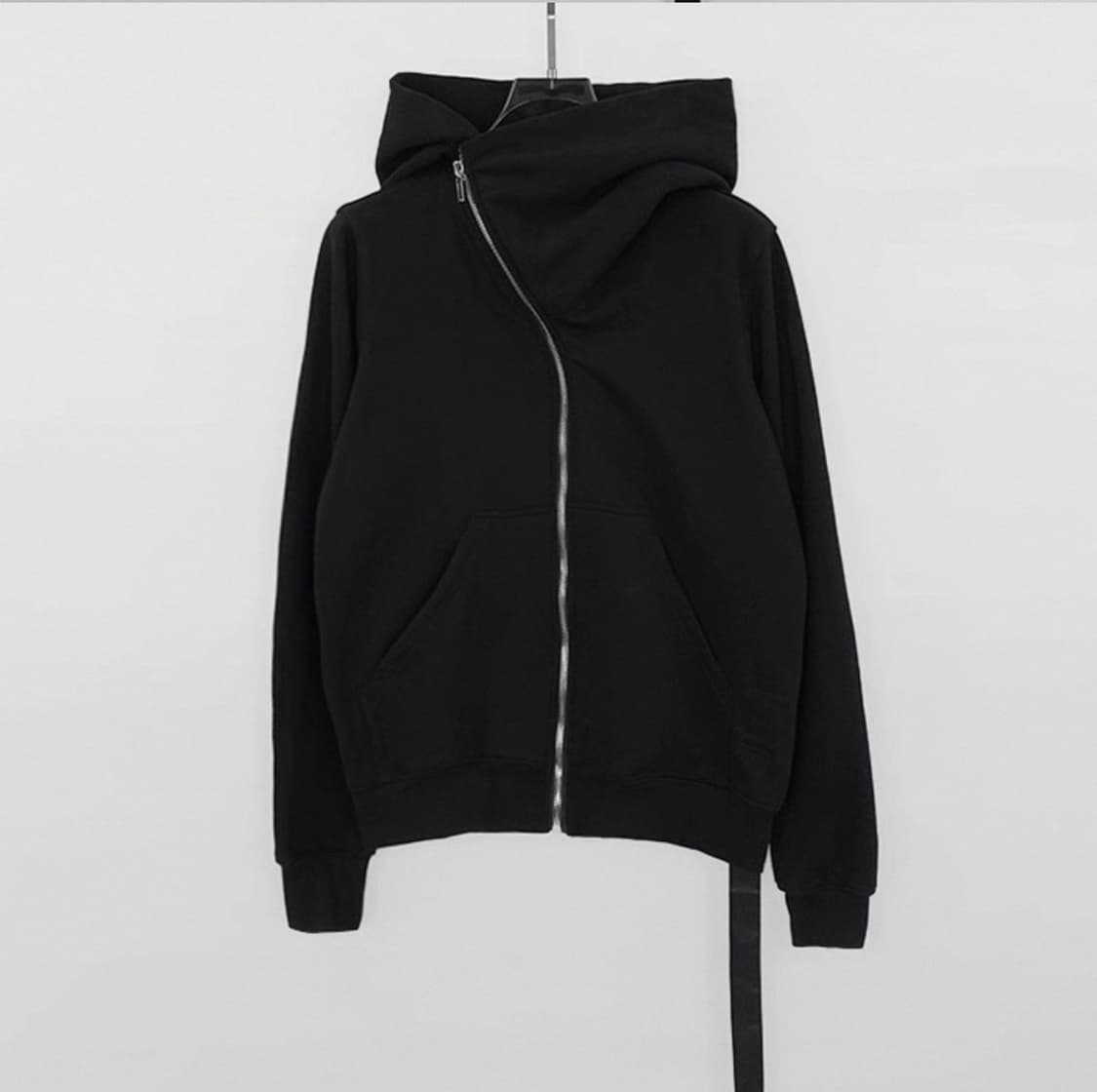 Rick Owens Style Asymmetric Zip Hoodie 상품이미지1