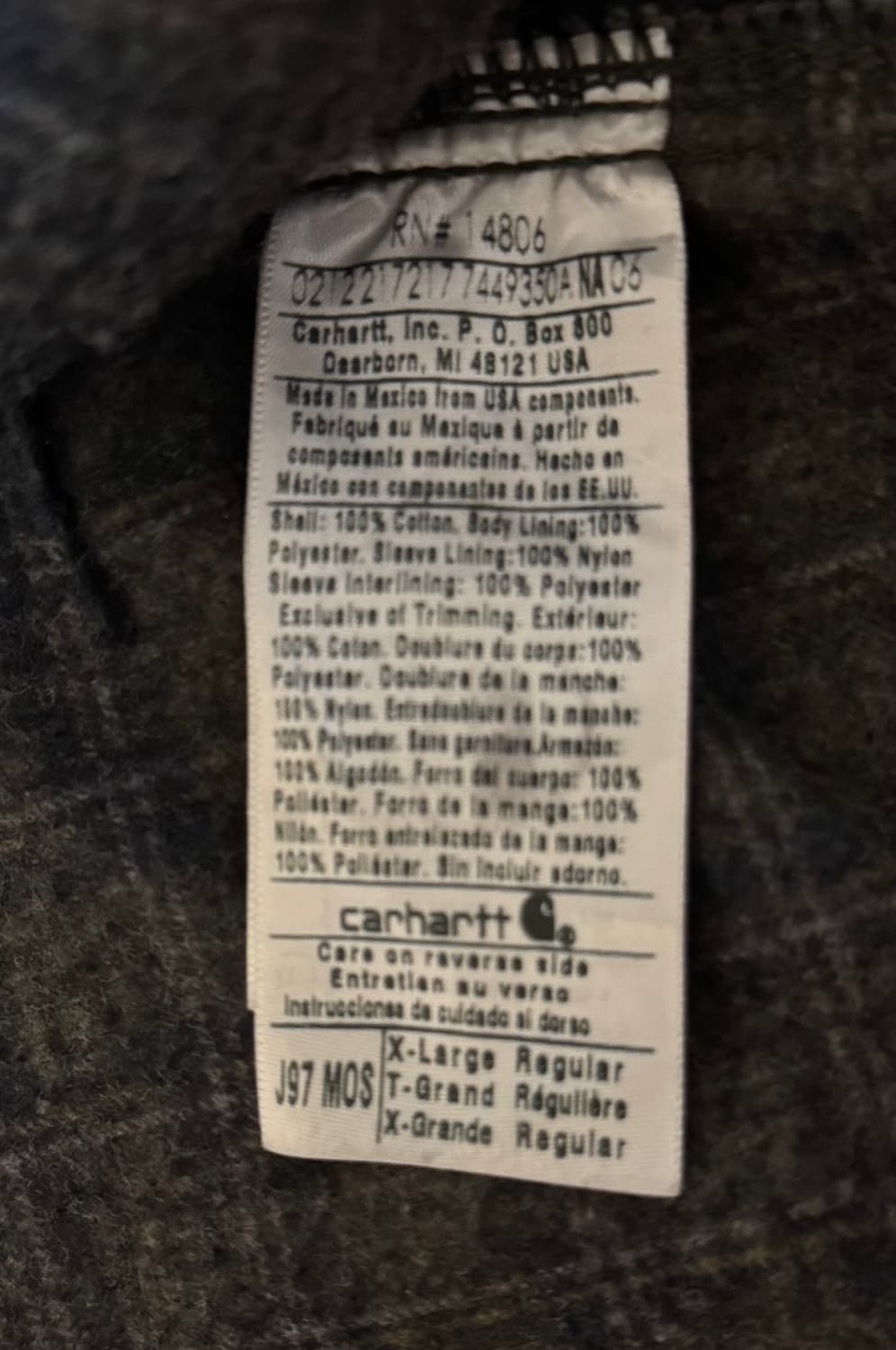 J97 mos XL Carhartt detroit 상품이미지4