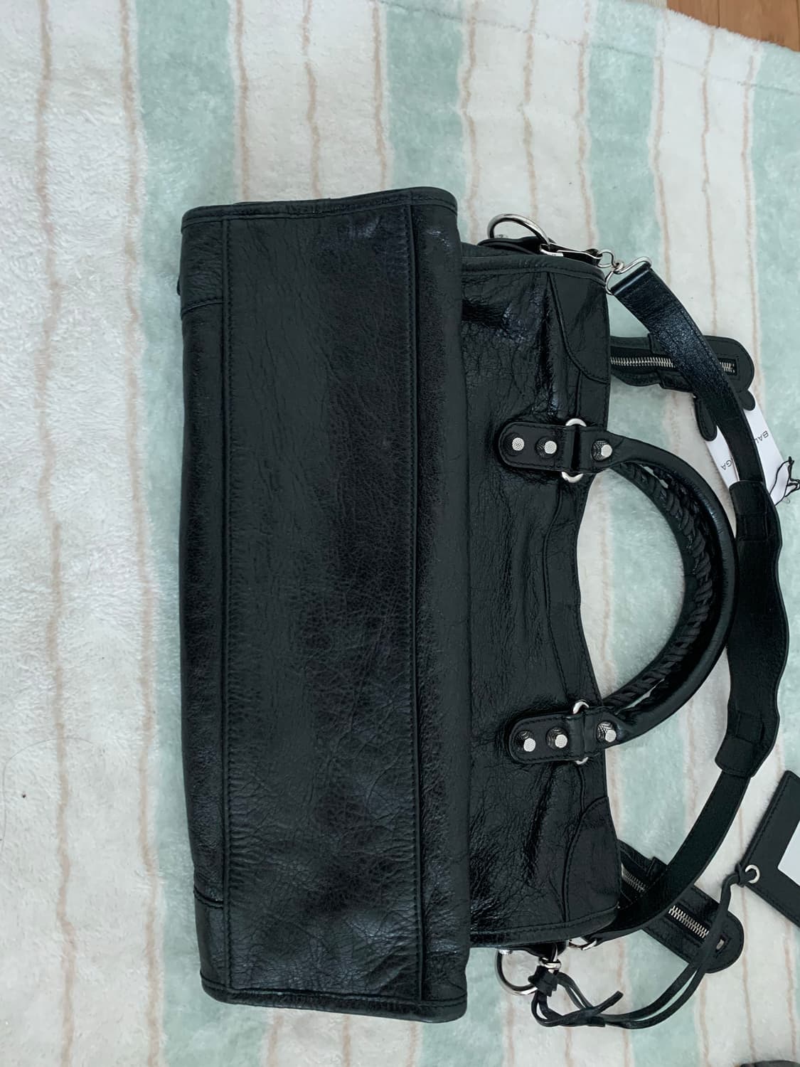 발렌시아가 모터백 시티백 블랙 은장 미듐  상품이미지8