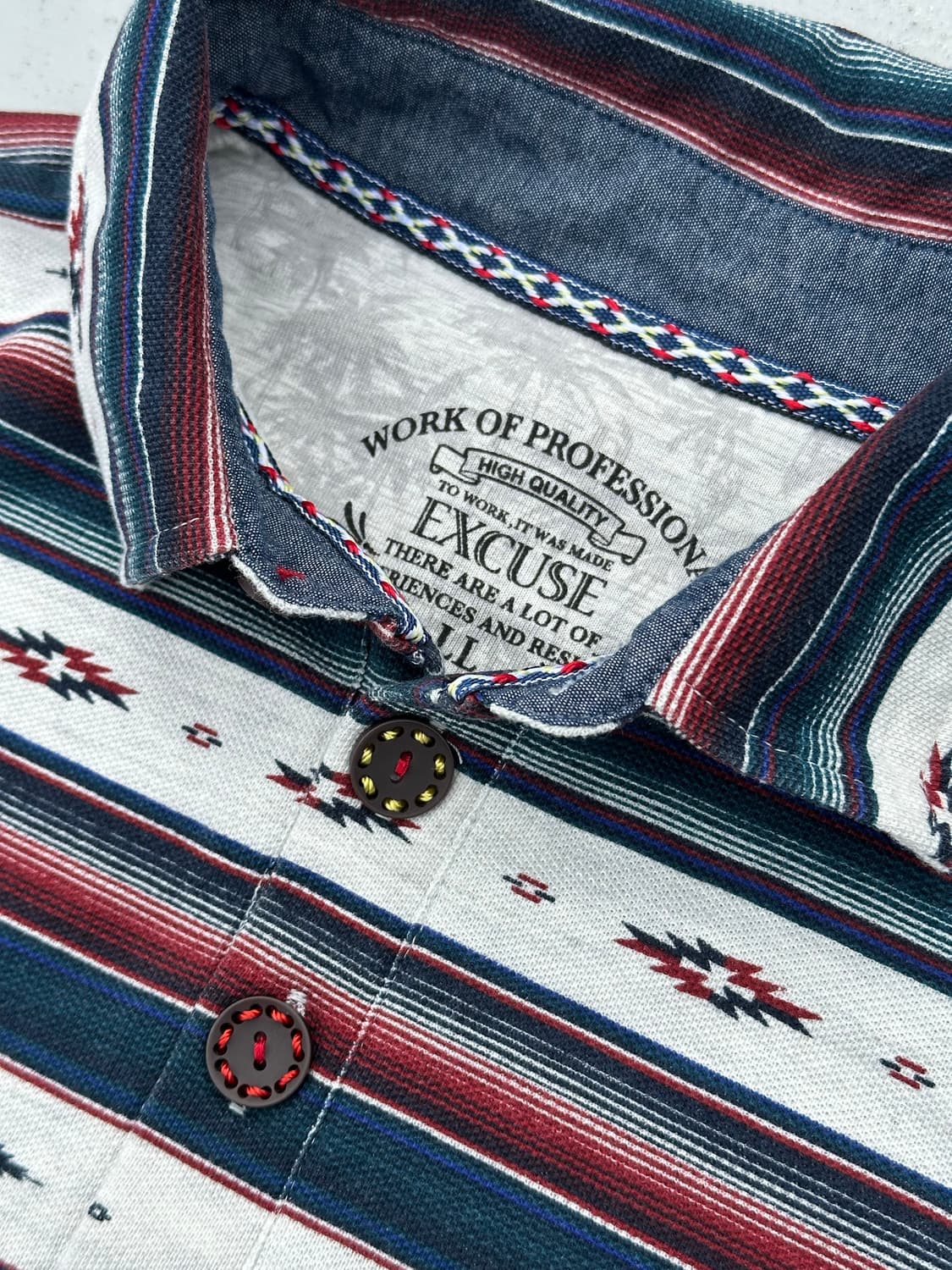 일본 빈티지 패턴 카라티셔츠 피케셔츠 95 상품이미지2