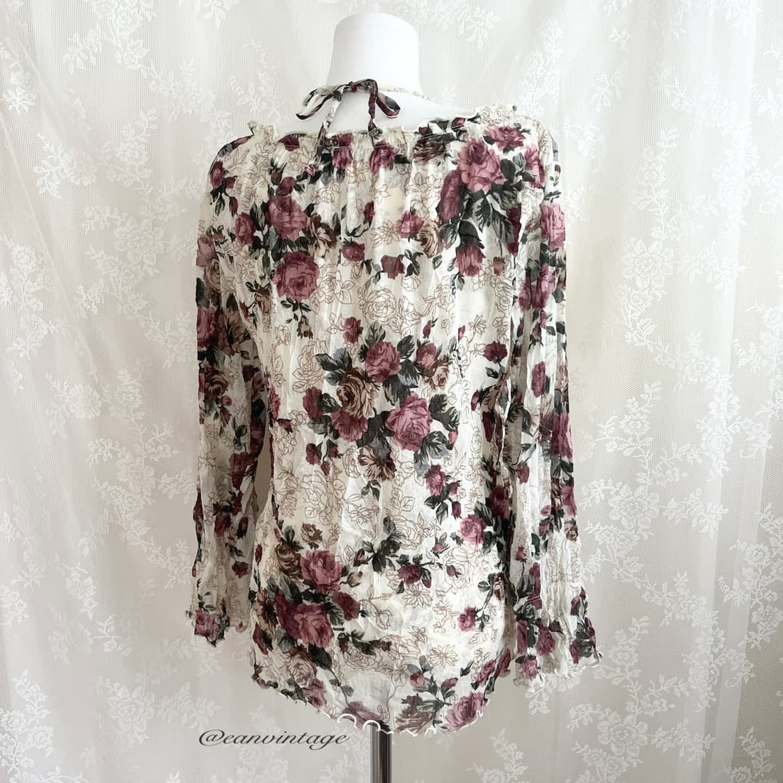 antique flower pattern top  상품이미지5
