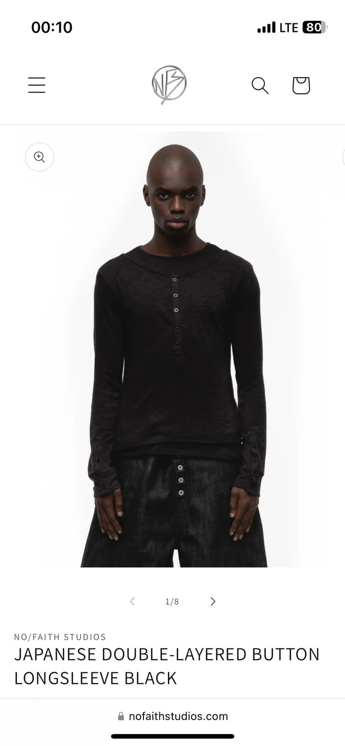 Nofaith Studios 재패니즈 더블 레이어 버튼 롱슬리브 상품이미지1