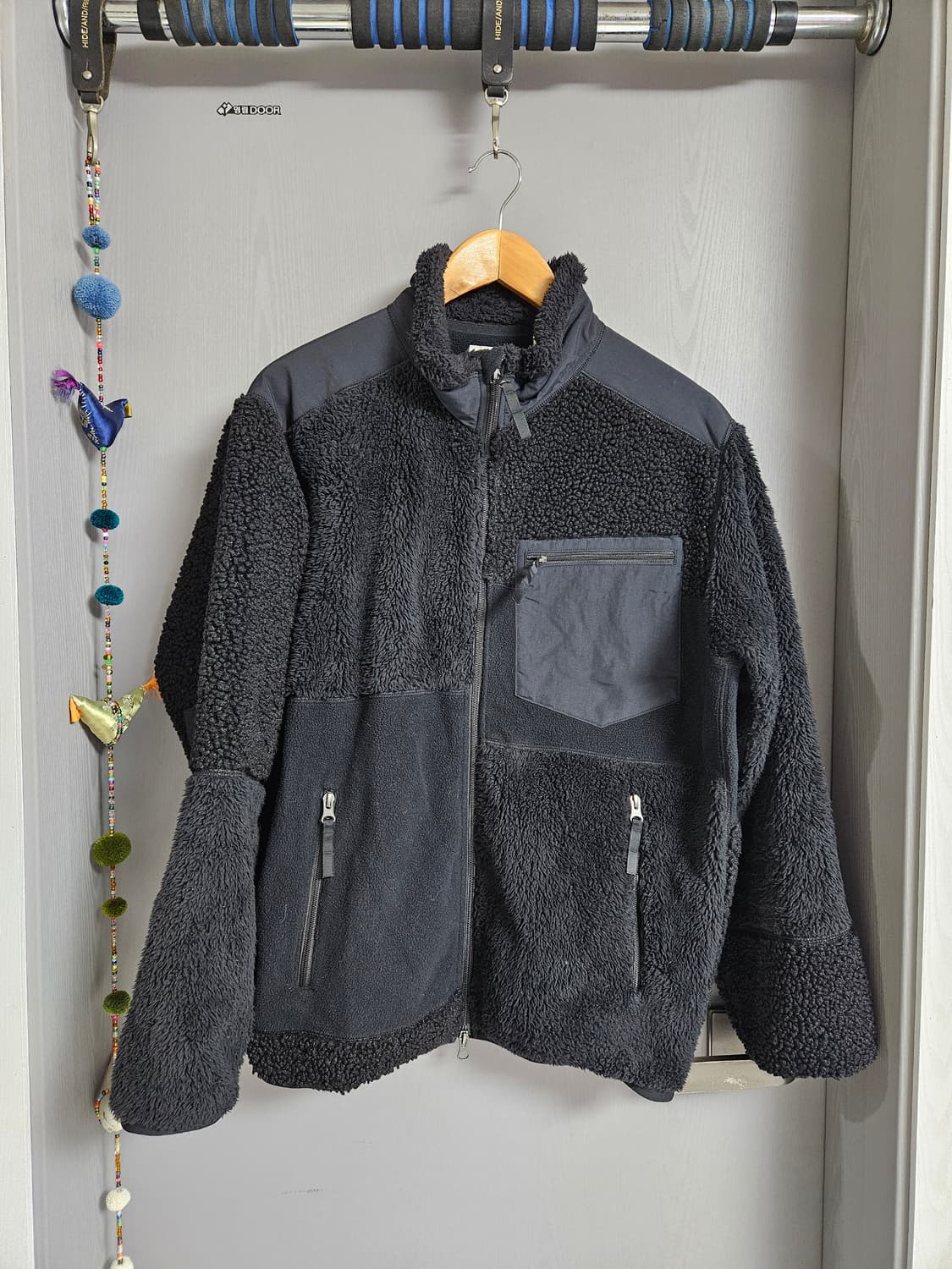 유니클로 x 엔가 플리스 자켓 M 블랙 상품이미지1