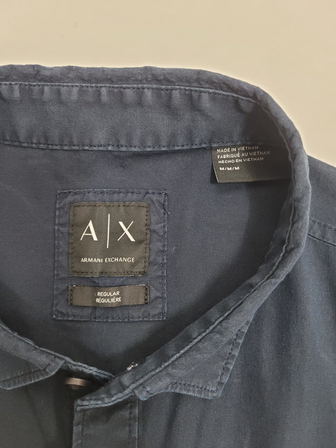 ARMANI 아르마니 익스체인지 코튼 컬러 블럭 셔츠 / 남 M  상품이미지4