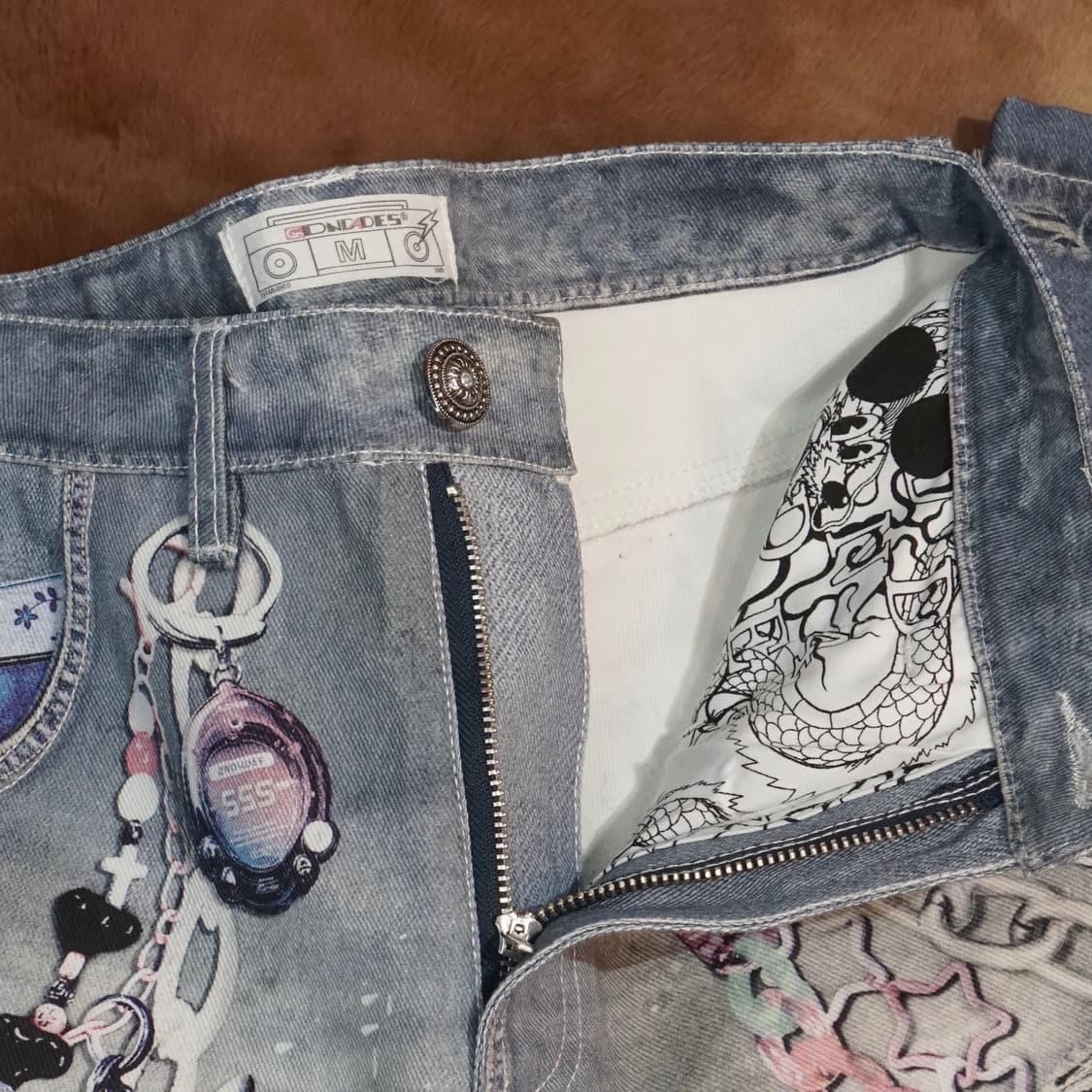 DND4DES 카툰 체인 와이드 팬츠 상품이미지7