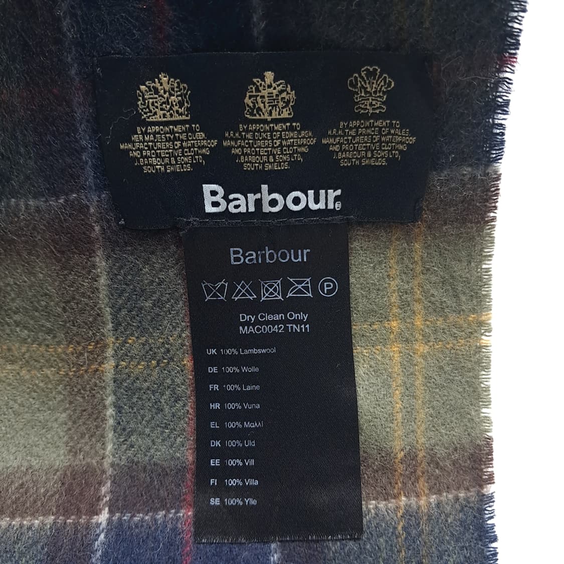 MX578 바버 램스울 클래식타탄 올리브 머플러 목도리 상품이미지4