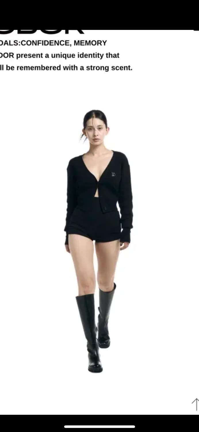 오도어 본 가디건 블랙 상품이미지3