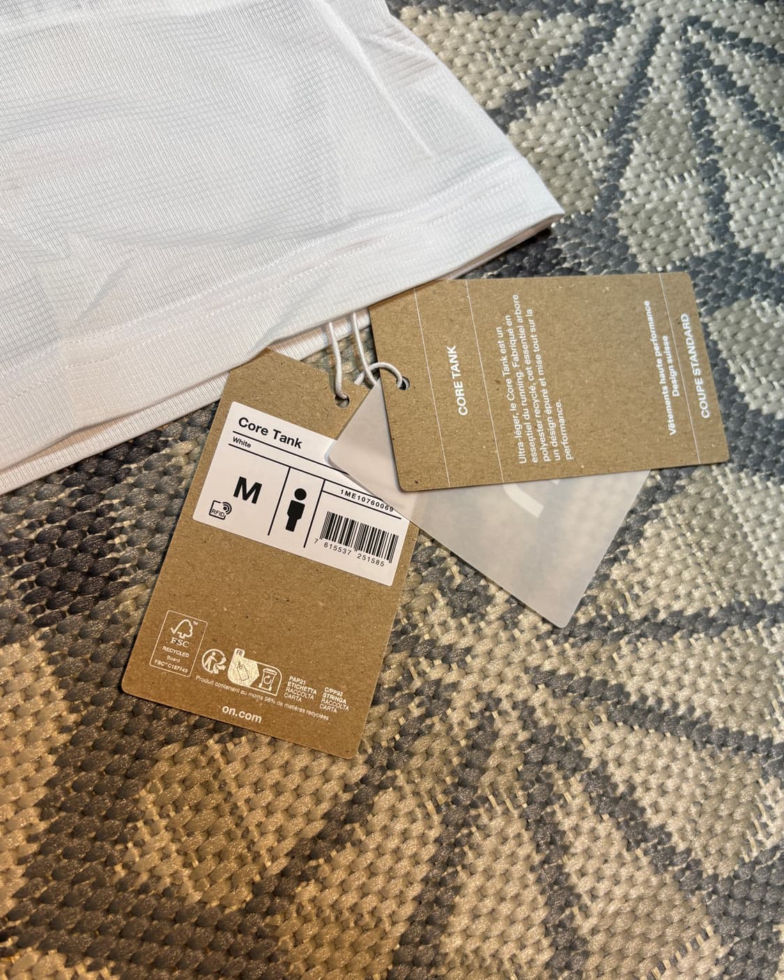 (M) 온 러닝 코어 탱크 화이트 상품이미지2