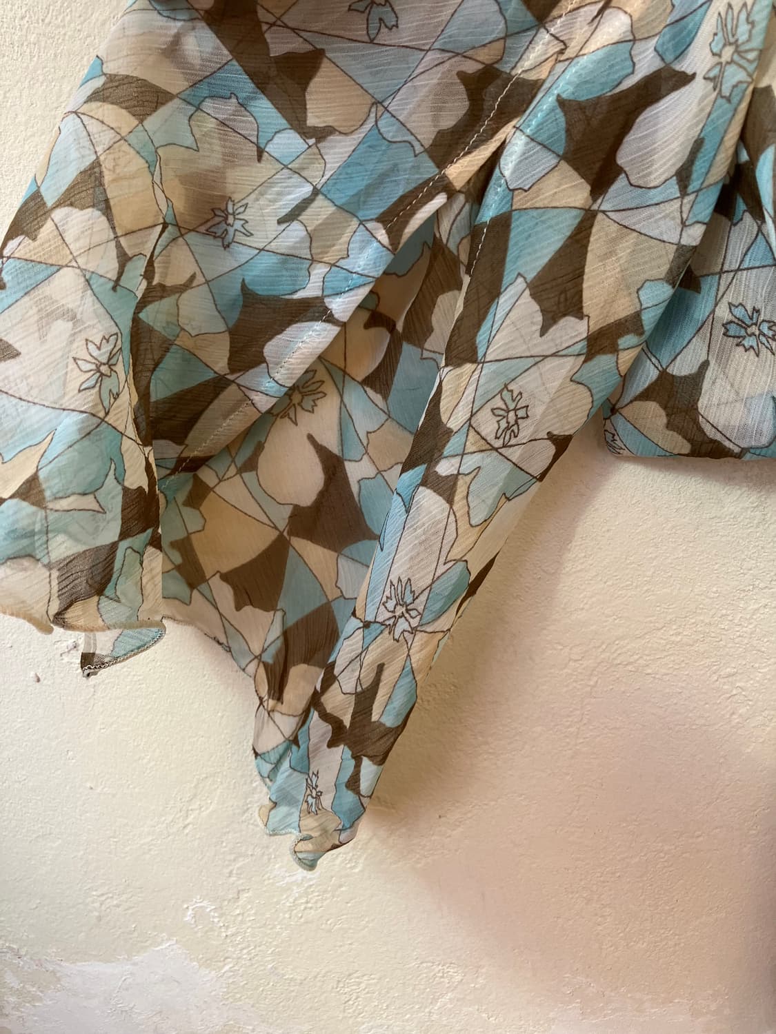 jpn 소라 플라워 시스루 트임 블라우스 상품이미지5