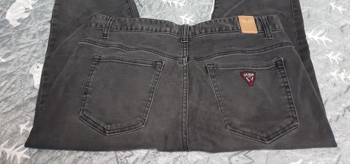 게스 스판 데님팬츠 흑청 (33) 상품이미지2