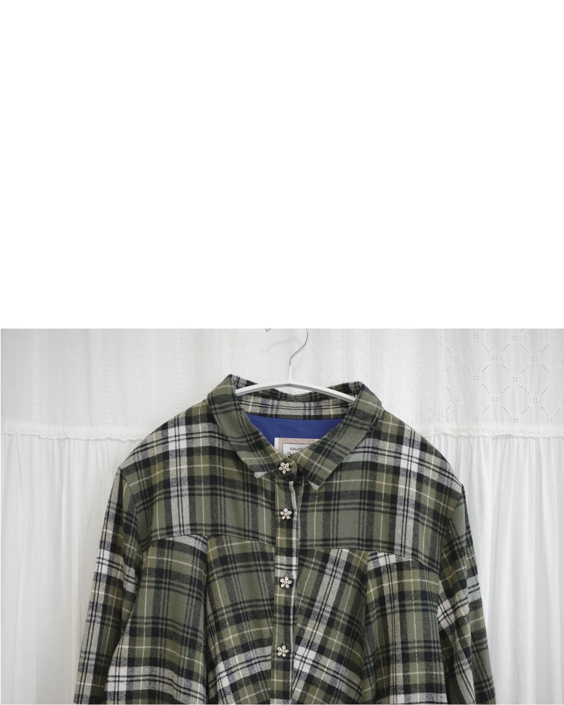 Check Frill One-piece 상품이미지6