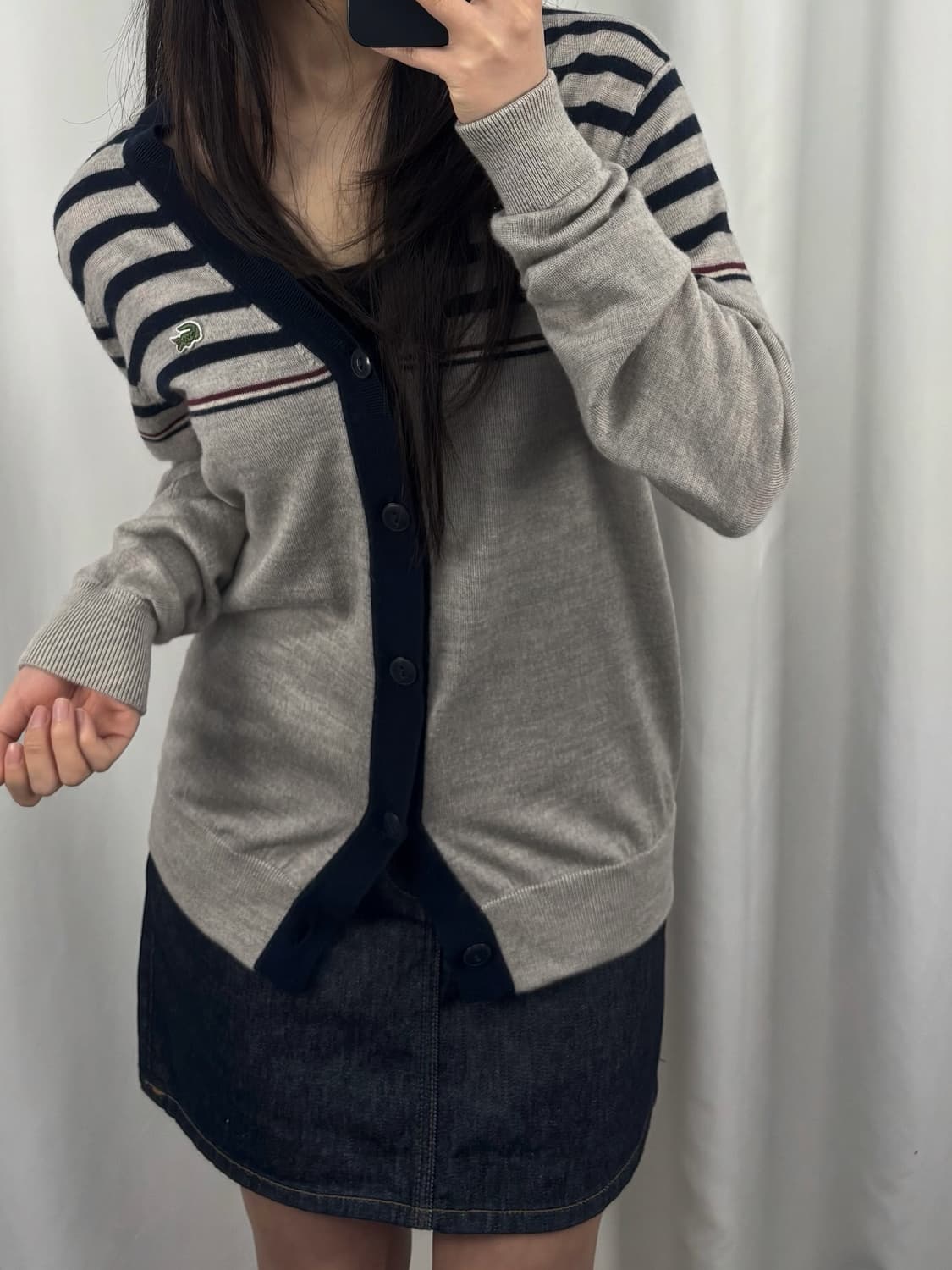 라코스테 그레이 가디건 상품이미지3