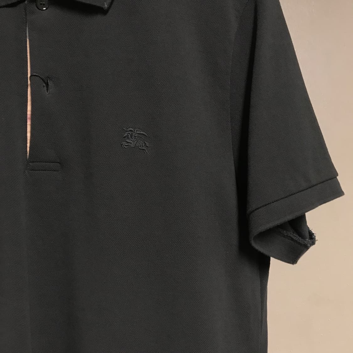 버버리 PK 반팔 카라티 블랙 M 상품이미지4