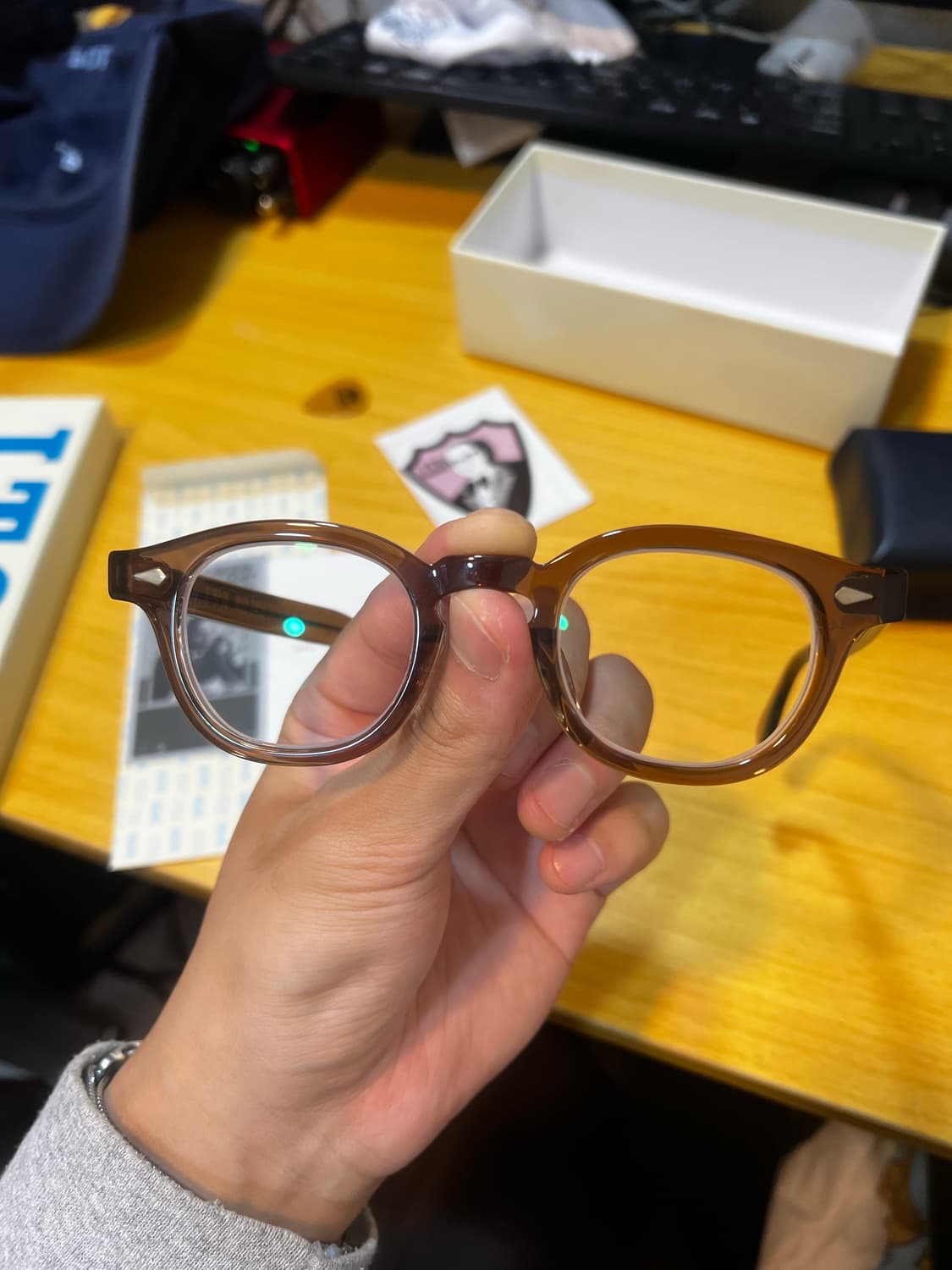 JTO AR 줄리어스타르트옵티컬 아넬 브라운 크리스탈 44- 24  판매 상품이미지3